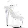 Pleaser - ENCHANT708RS02 Sandale à bride à la cheville, Pole dance chaussures - Transparent Product image
